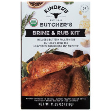 Kinder's Organic Butcher's Turkey Brine and Rub Kit, 11.25 oz: органический набор для маринада и приправы для индейки от Kinder's