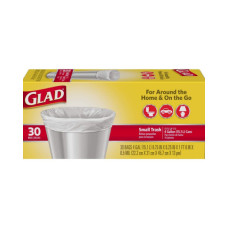 Пакети для сміття Glad Small White, 4 галони, 30 шт.