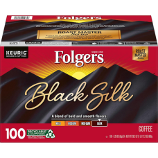 Folgers Чорний шовковий темноварений Кава K-Cups, 100 шт.