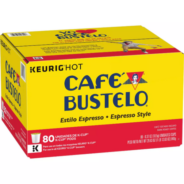 Кофе Cafe Bustelo Эспрессо стиль Кофе в пакетиках K-Cups, 80 шт.
