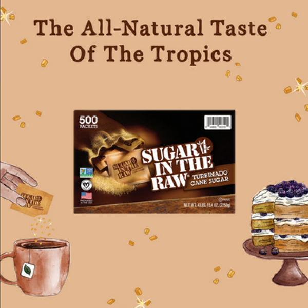 Цукор в сирiй сироп ВТК Sugar in the Raw, 500 пакетиків